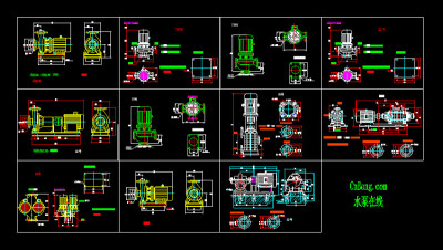 各种水泵外形的图纸CAD图纸