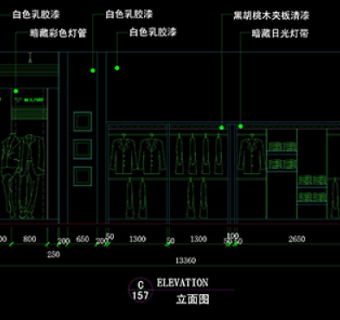 服装店cad立面图