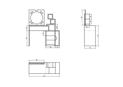 梳妆台CAD尺寸图3D模型