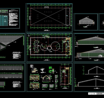 海珍品养殖大棚CAD建筑图3D模型