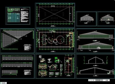 海珍品养殖大棚CAD建筑图3D模型