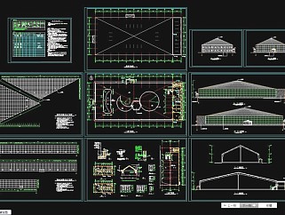 海珍品养殖大棚CAD建筑图3D模型