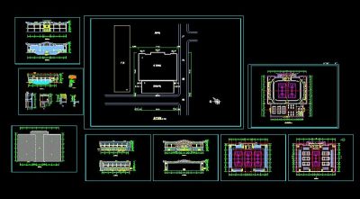 大型足球场灯光设计CAD建筑施工图纸