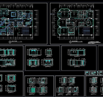 酒店总统套房CAD图