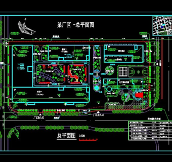 [南方]某工厂厂区总平面cad设计施工