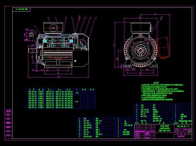 电机全套CAD加工图纸