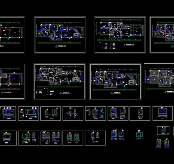 套房平立面整套cad图纸