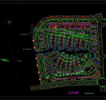 上海某别墅区cad总图