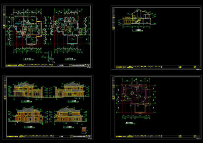 别墅住宅cad图纸