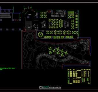 大连咖啡厅家具平面cad图纸