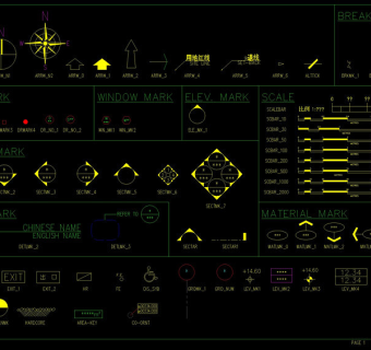 标准标注cad素材