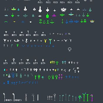 cad灯具立面图