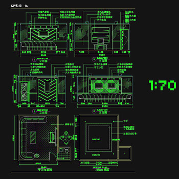 KTV装修cad图纸
