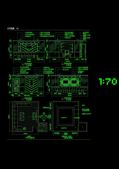 KTV装修cad图纸