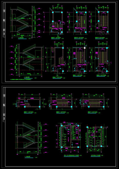 楼梯详图cad素材