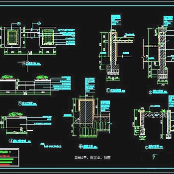 景观花坛设计施工图CAD图纸