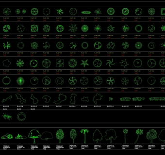 植物平面cad图库