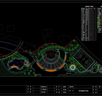 舟山某公园cad图纸