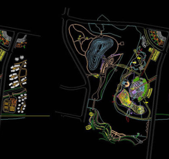 滨水文化广场cad图纸素材