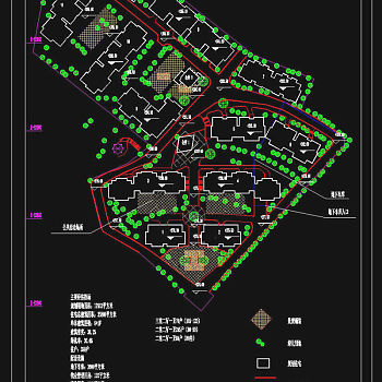 某小区规划图纸cad图稿