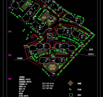 某小区规划图纸cad图稿