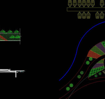 游船码头cad图大样素材