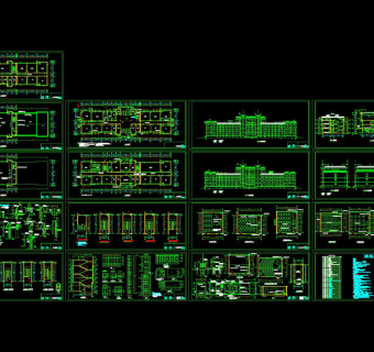某小学教学楼建筑施工图cad图纸