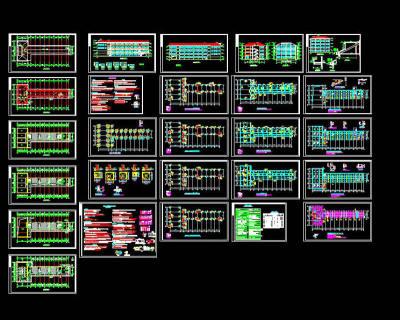 某中学教学楼全套施工图cad图纸