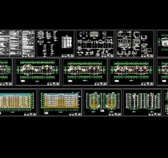 六层住宅楼全套建筑施工图cad图纸