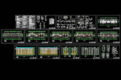 六层住宅楼全套建筑施工图cad图纸