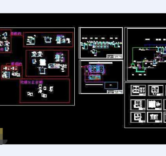 牲畜屠宰厂废水工艺cad设计施工图