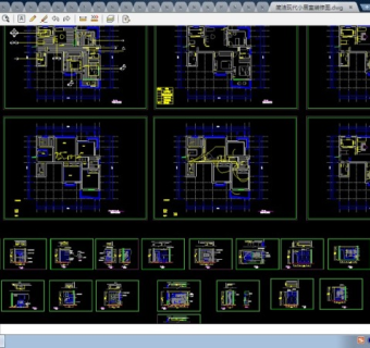 简约后现代小居室cad装修图纸