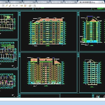 xx小区小高层建筑cad图dwg格式