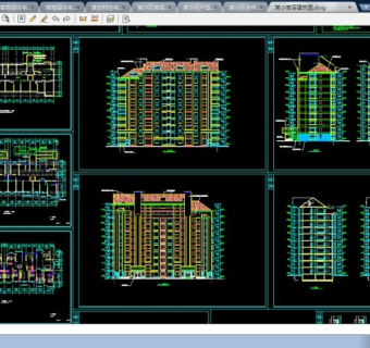 xx小区小高层建筑cad图dwg格式