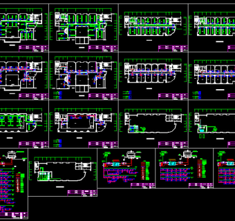 办公楼中央空调设计图CAD素材下载