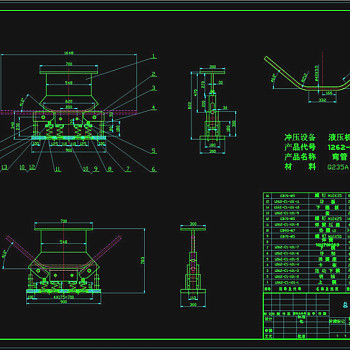 弯管成型模CAD机械图纸