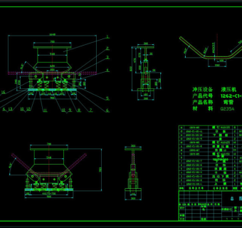 弯管成型模CAD机械图纸