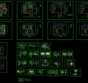 高档豪宅装修全套图纸CAD图纸