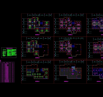 某宾馆室内改造工程竣工平面图CAD图纸