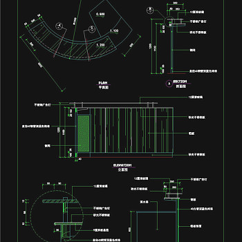 接待台施工设计CAD图纸