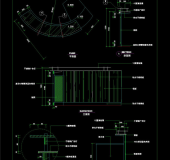 接待台施工设计CAD图纸