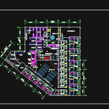 某宾馆桑拿平面布置方案CAD图纸