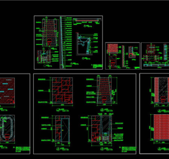 洗手间立面图CAD图纸