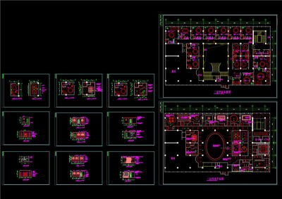 酒店装修cad施工图
