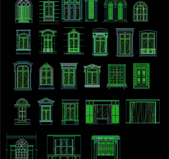 欧式传统建筑cad元素窗台