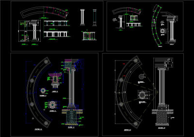 欧式廊柱大样图CAD图纸