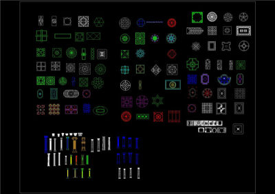 拼花及造形柱l图集CAD图纸