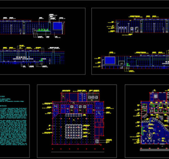 青岛某国际银行办公装修图CAD图纸
