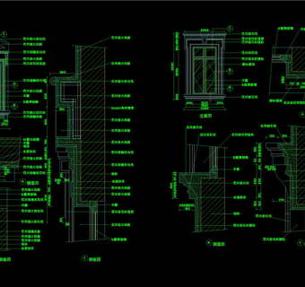西式窗户设计CAD图纸