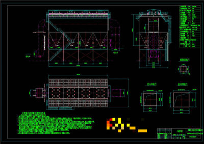 锅炉用布袋除尘器CAD机械图纸